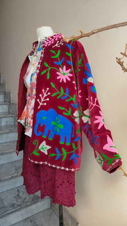 Giacca Boho con Tasche Laterali