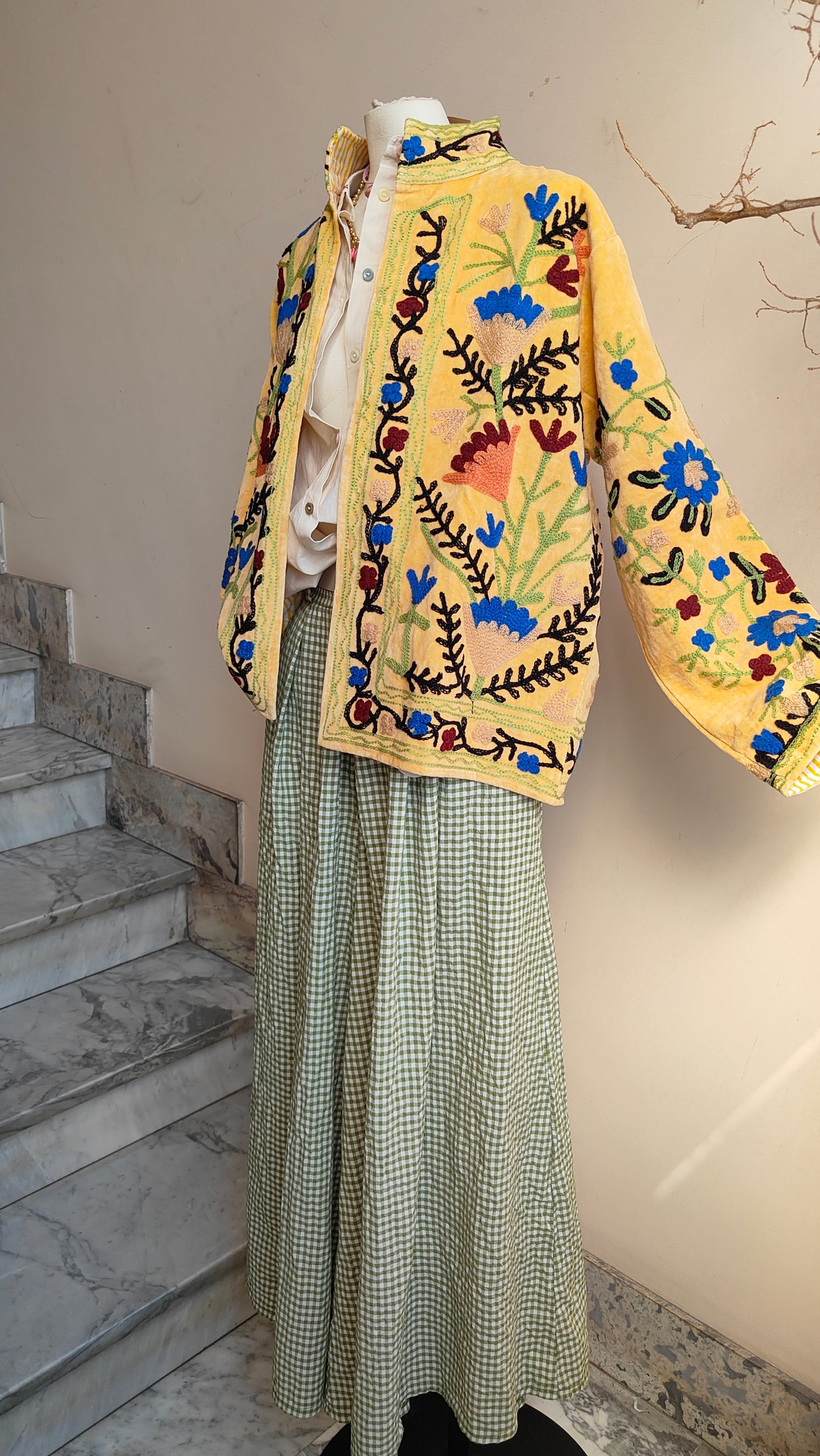 Giacca Boho con Tasche Laterali