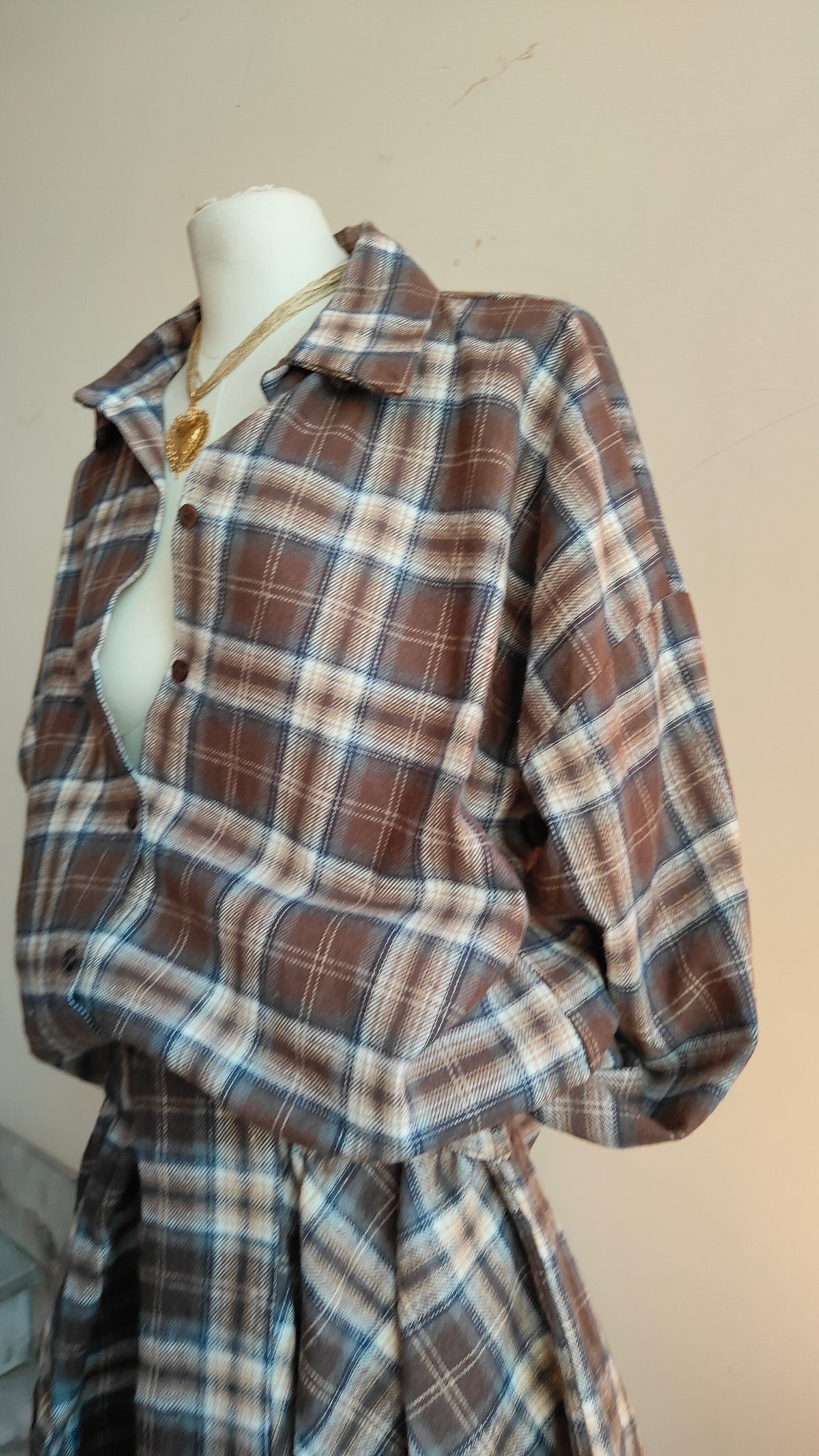 COMPLETO CHECK – CAMICIA & GONNA ASIMMETRICA