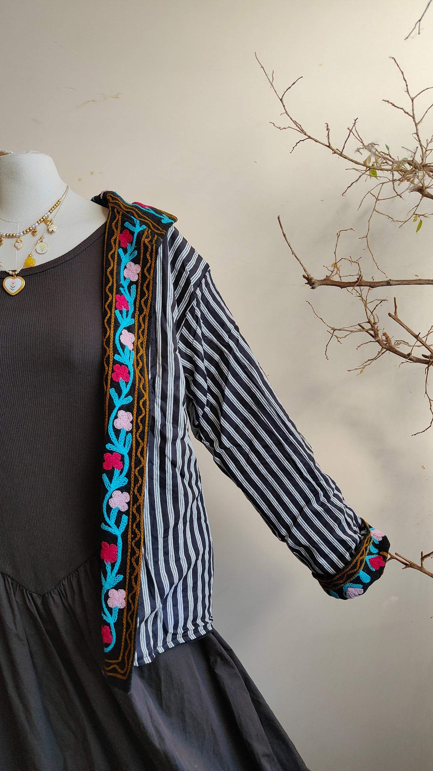Giacca Boho con Tasche Laterali