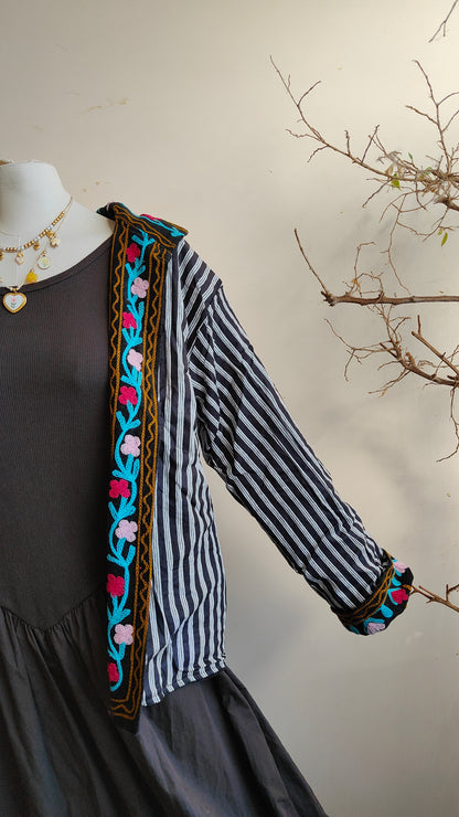 Giacca Boho con Tasche Laterali
