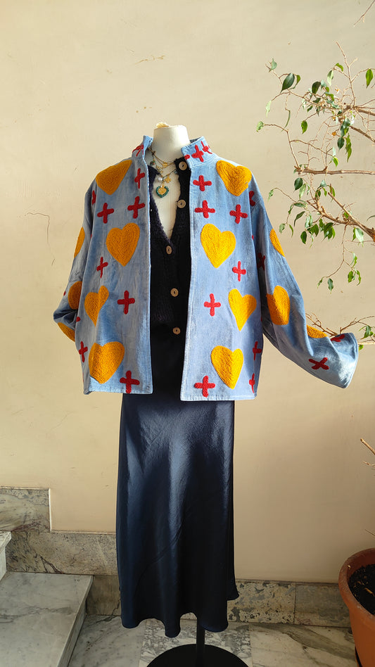 Giacca Boho con Tasche Laterali