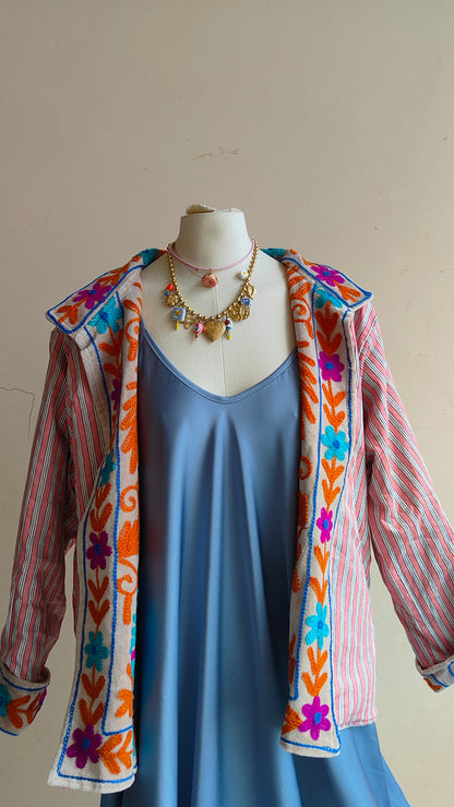 Giacca Boho con Tasche Laterali