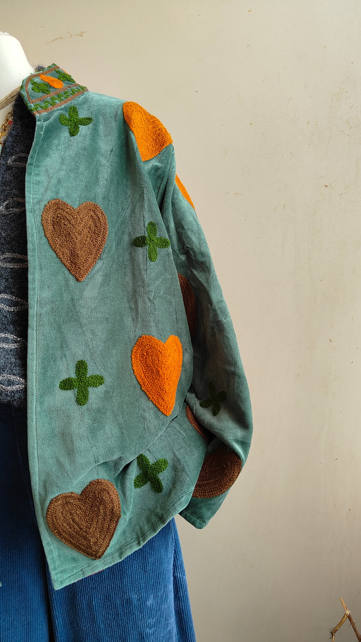 Giacca Boho con Tasche Laterali