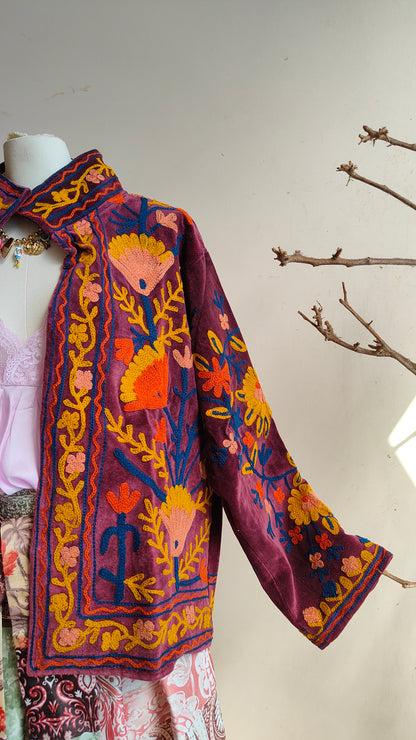 Giacca Boho con Tasche Laterali
