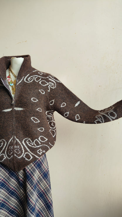 Cardigan Paisley Zip