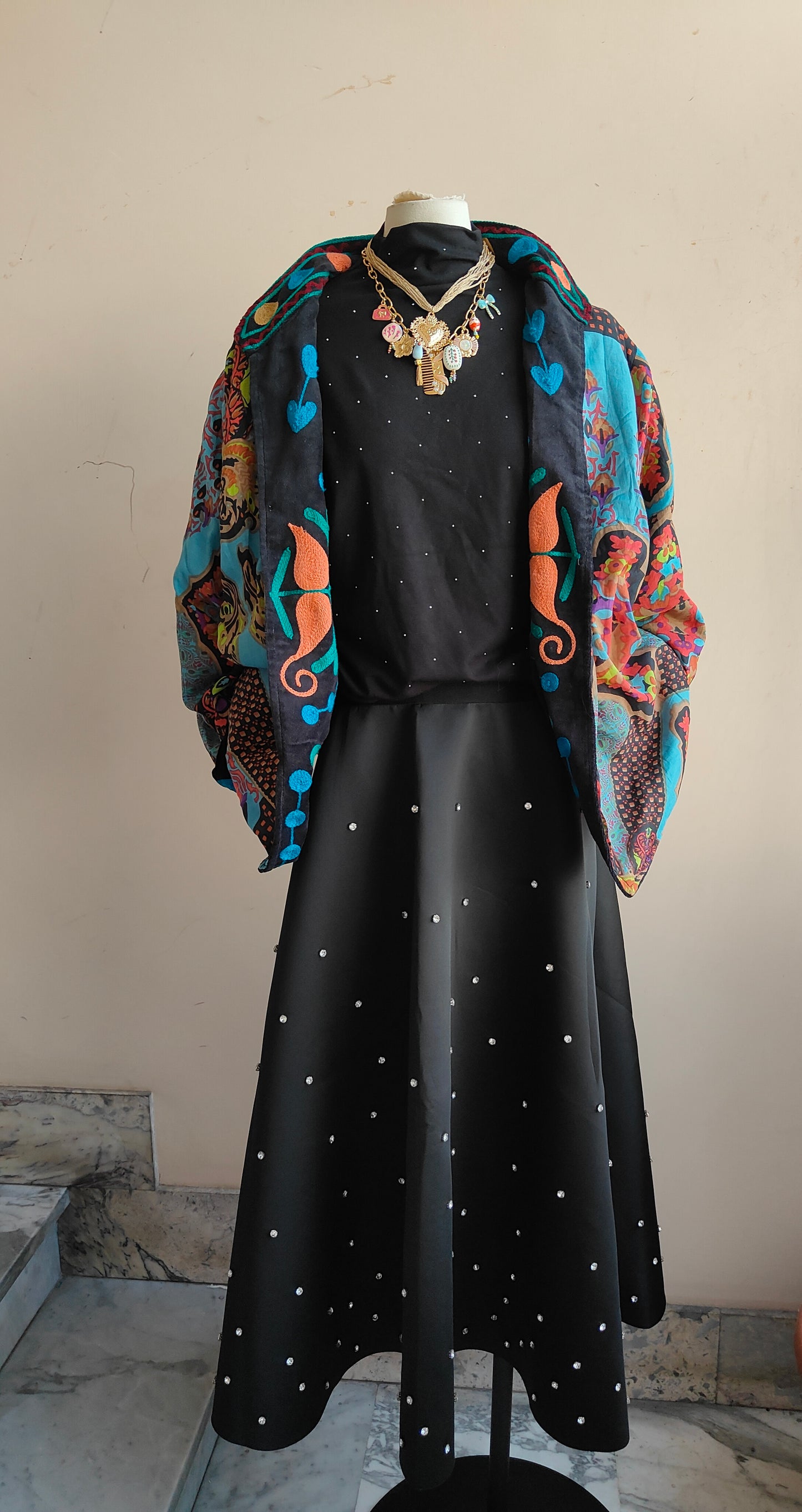 Giacca Boho con Tasche Laterali