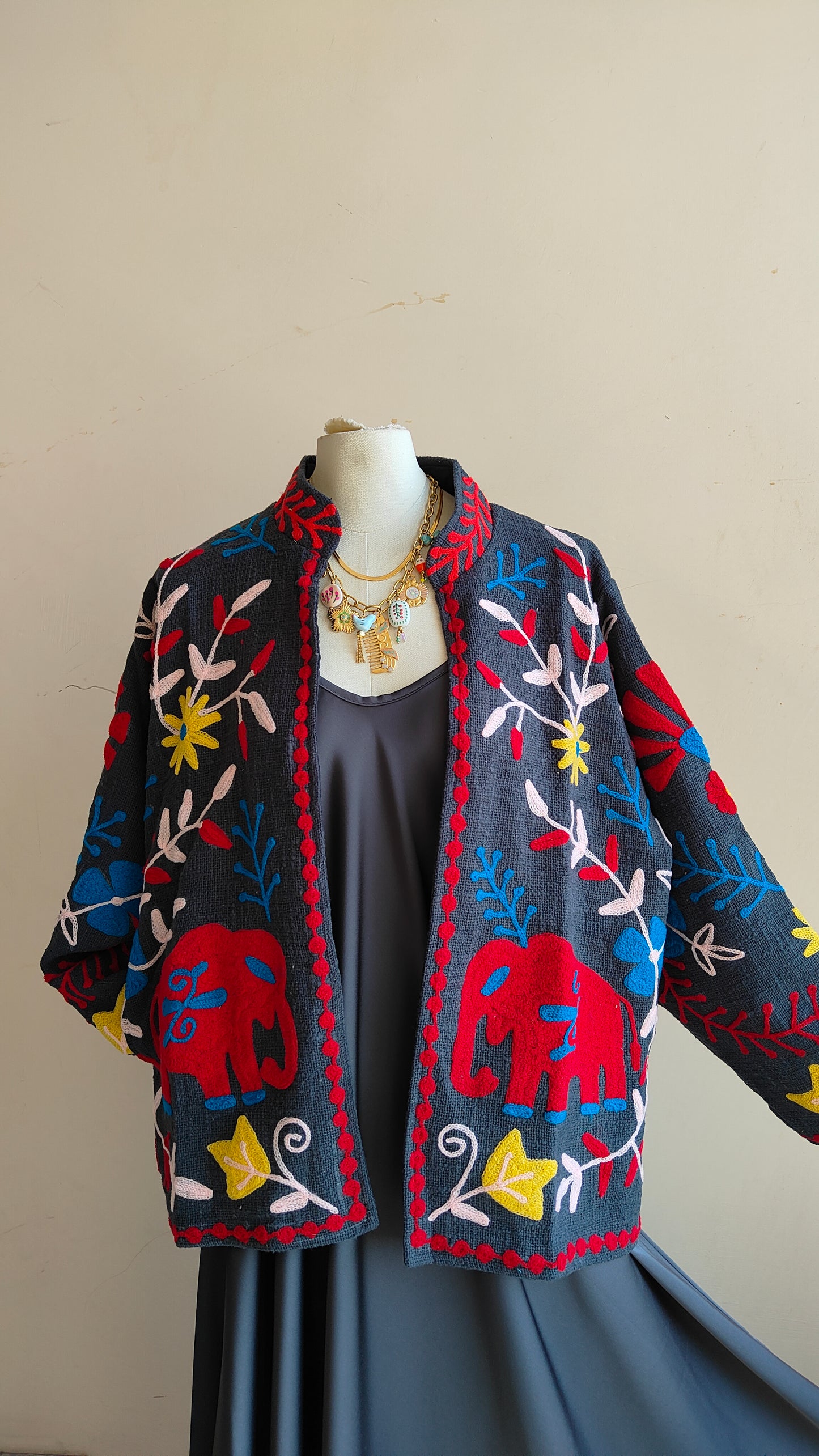 Giacca Boho tasche Canapa