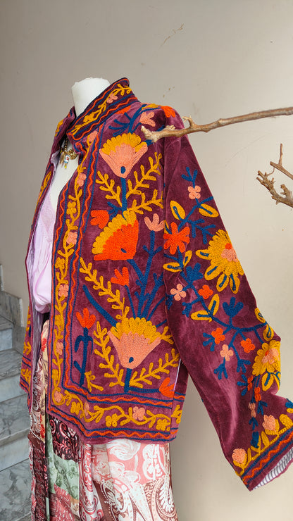 Giacca Boho con Tasche Laterali