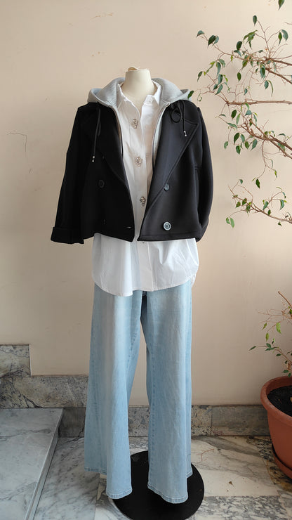 Giacca neoprene cappuccio
