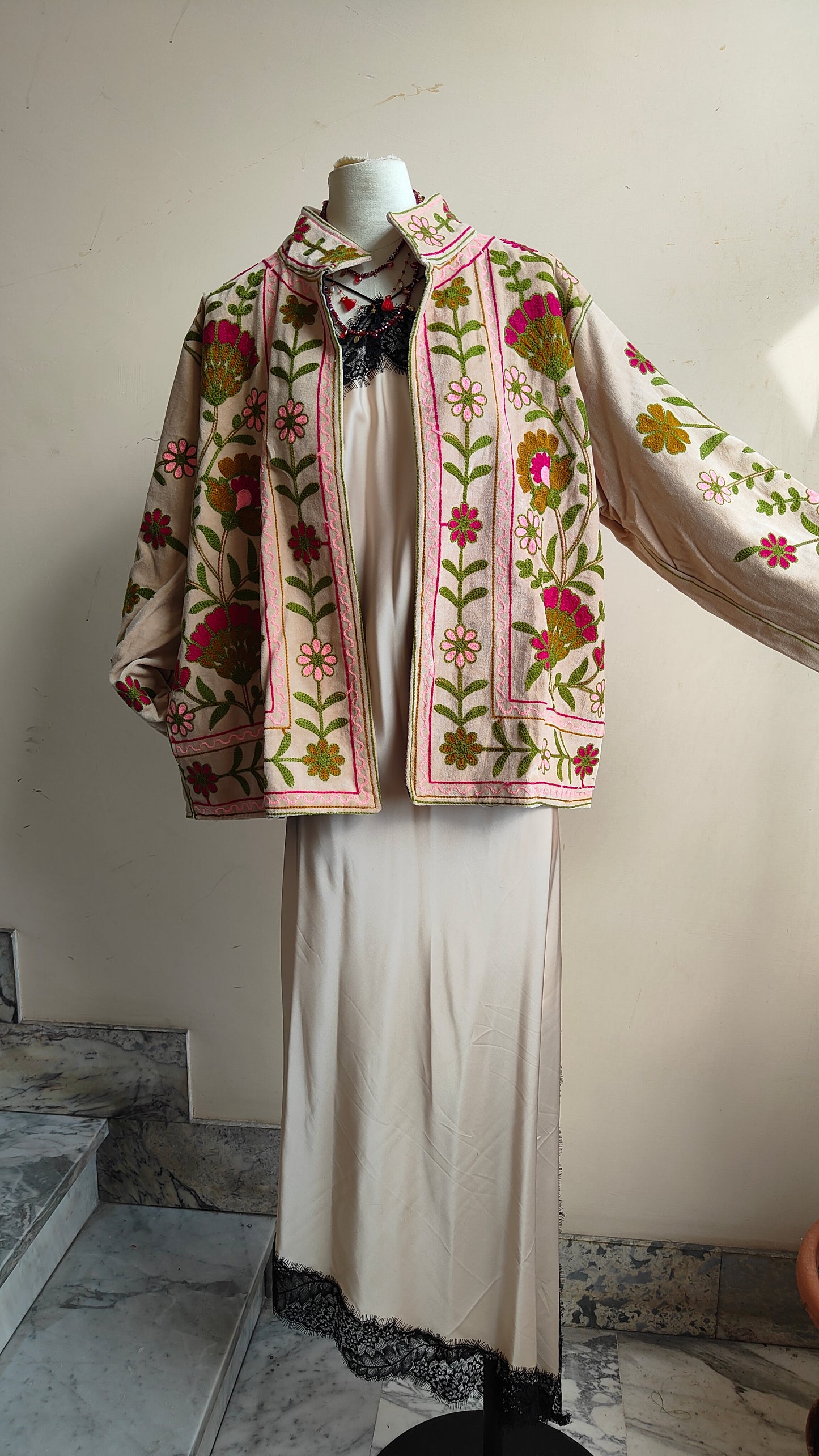 Giacca Boho con Tasche Laterali