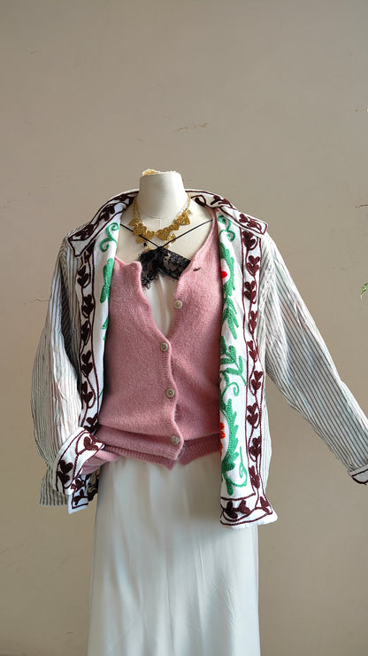 Giacca Boho con Tasche Laterali