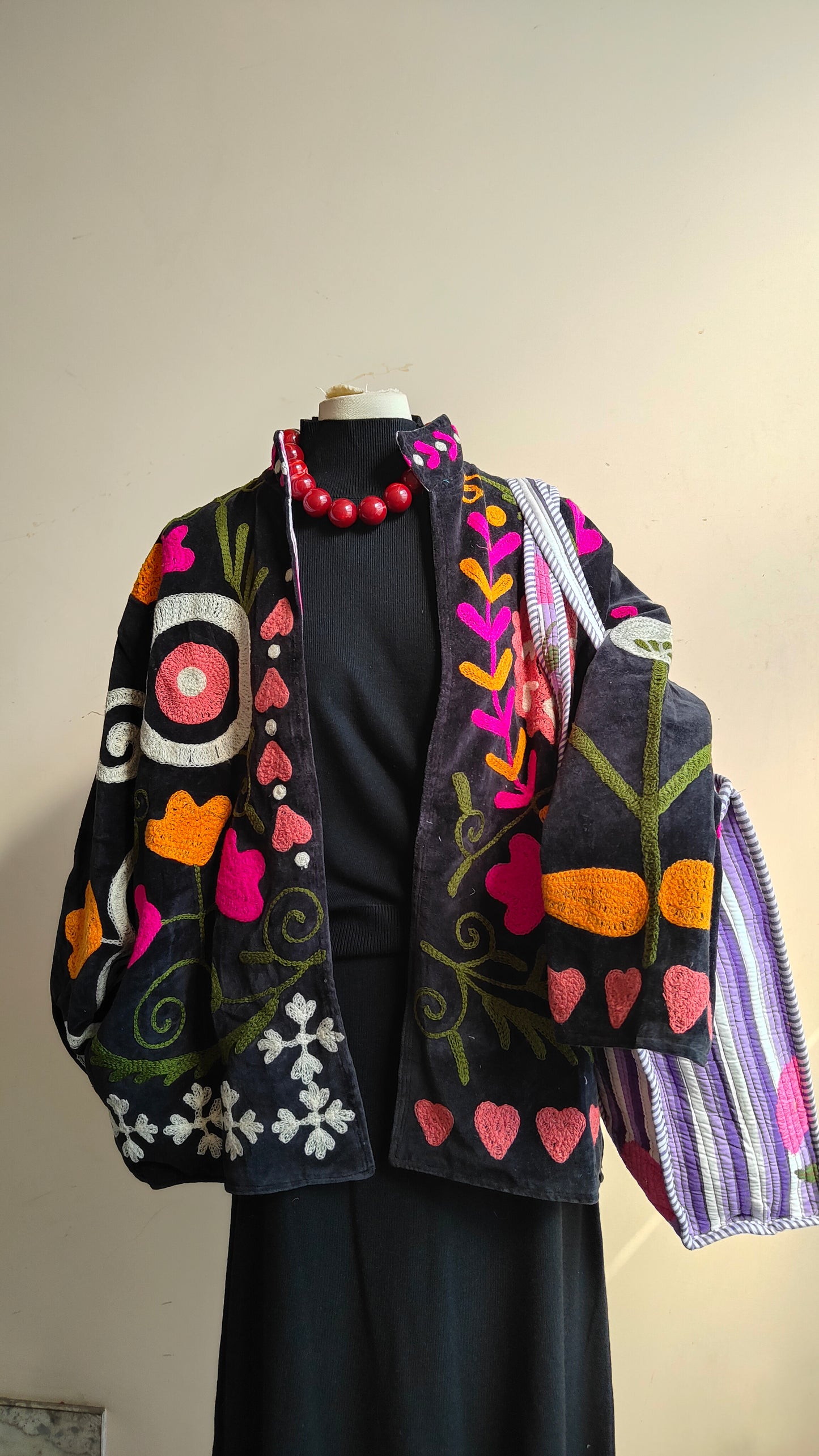 Giacca Boho con Tasche Laterali