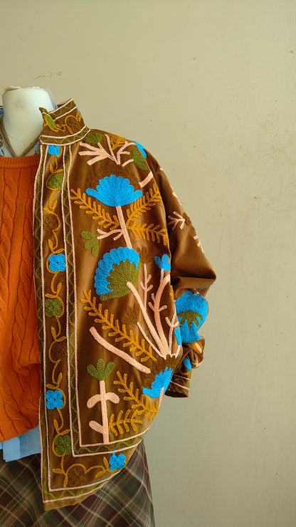 Giacca Boho con Tasche Laterali