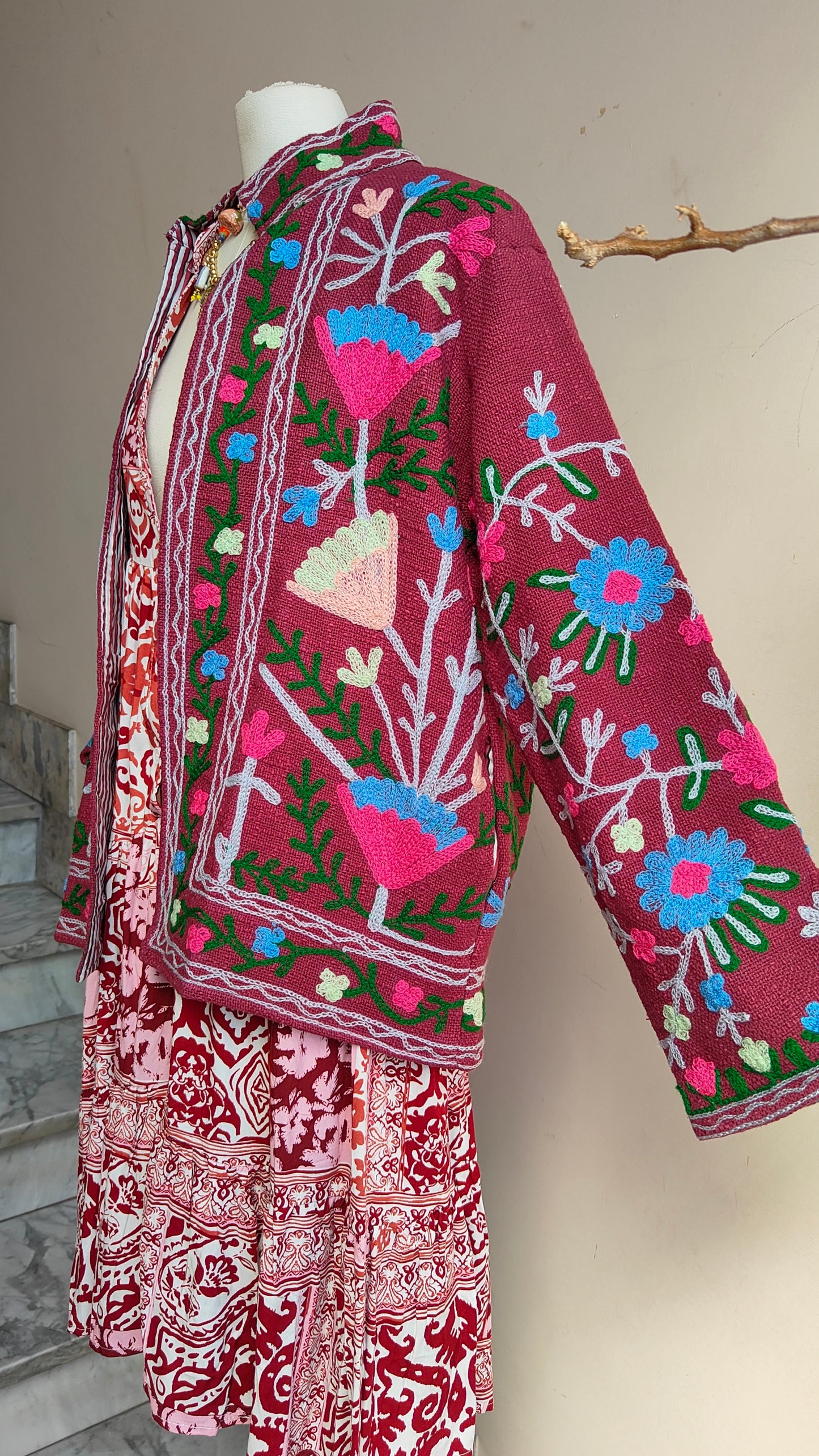 Giacca Boho tasche Canapa