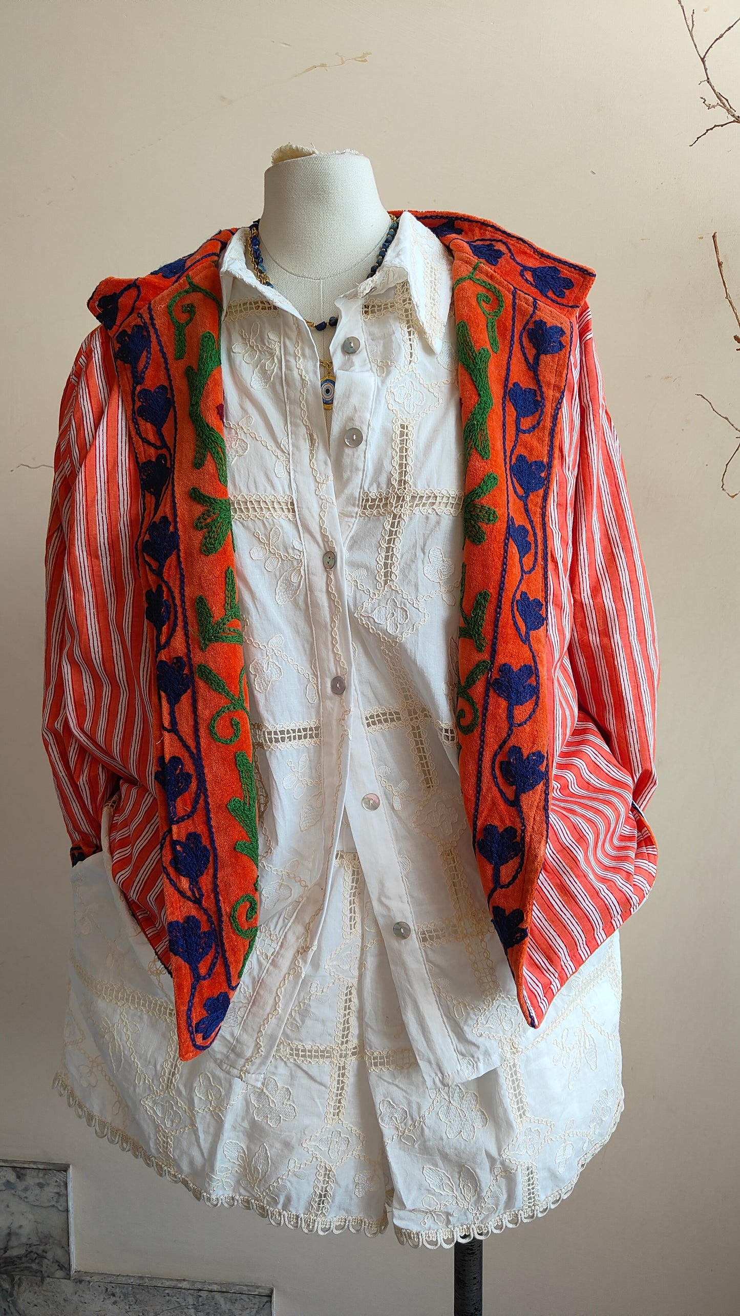 Giacca Boho con Tasche Laterali
