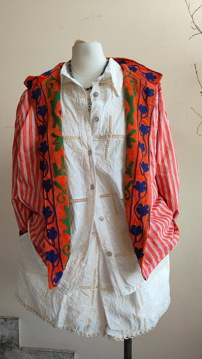 Giacca Boho con Tasche Laterali