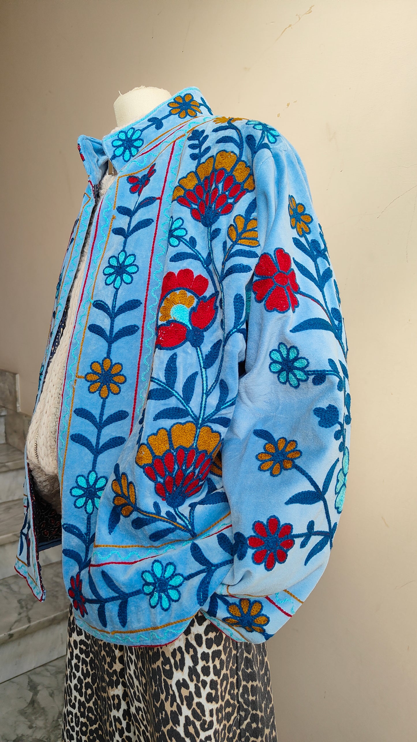 Giacca Boho con Tasche Laterali