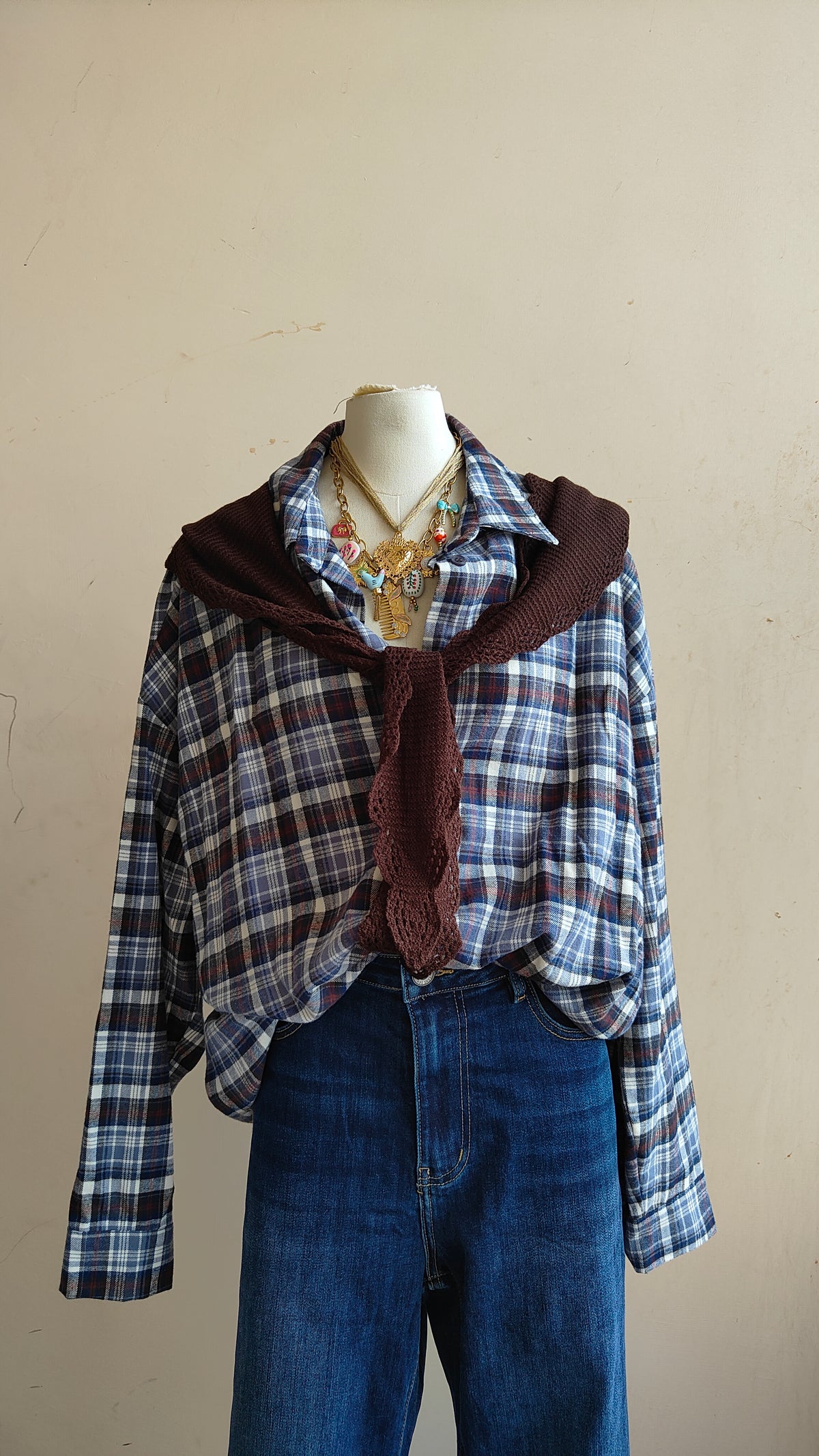 CAMICIA TARTAN CON CAPPUCCIO REMOVIBILE