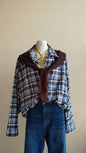 CAMICIA TARTAN CON CAPPUCCIO REMOVIBILE