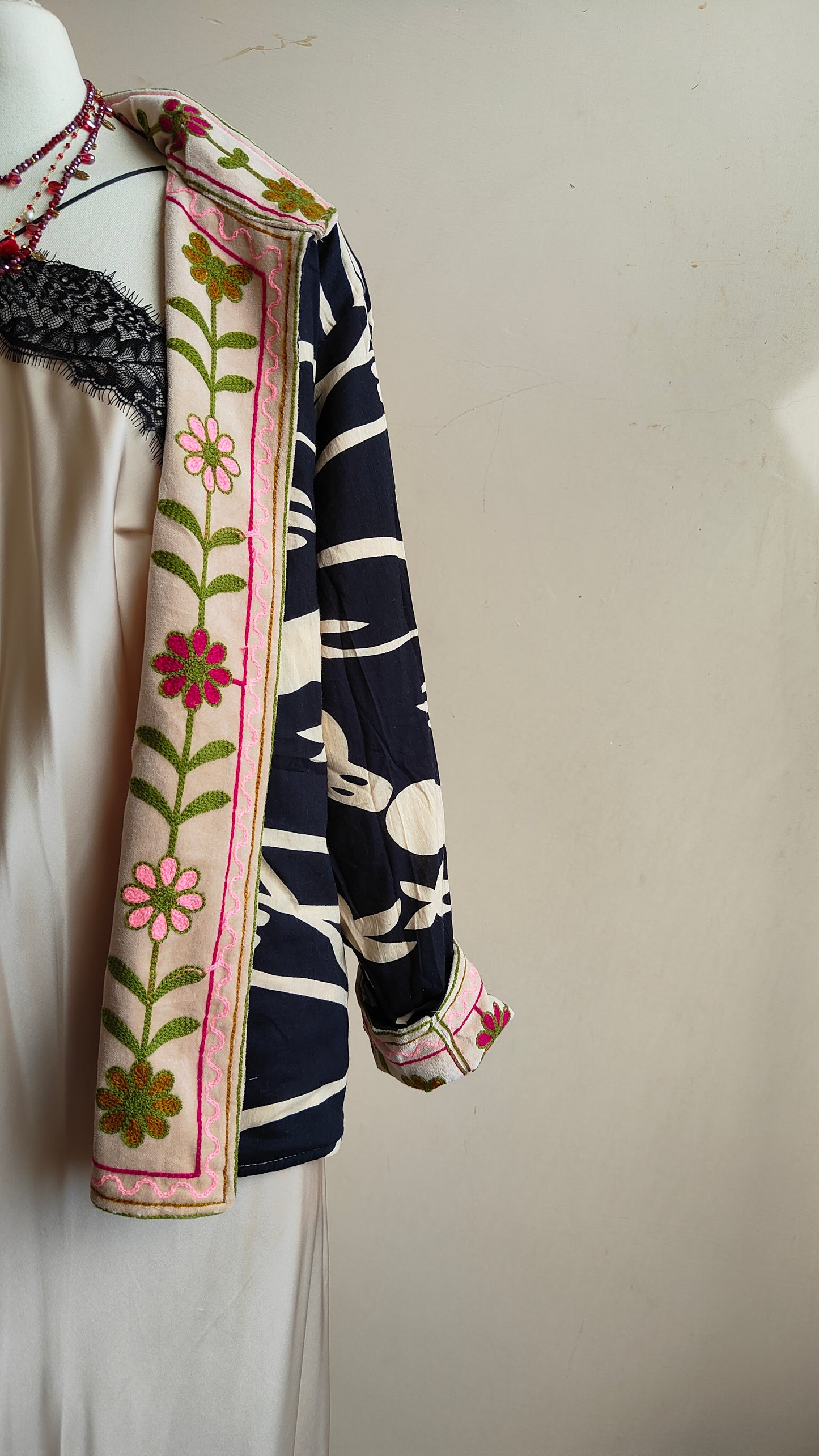 Giacca Boho con Tasche Laterali
