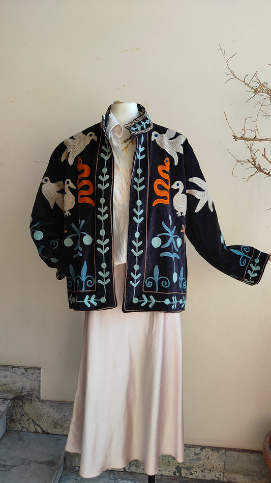 Giacca Boho con Tasche Laterali