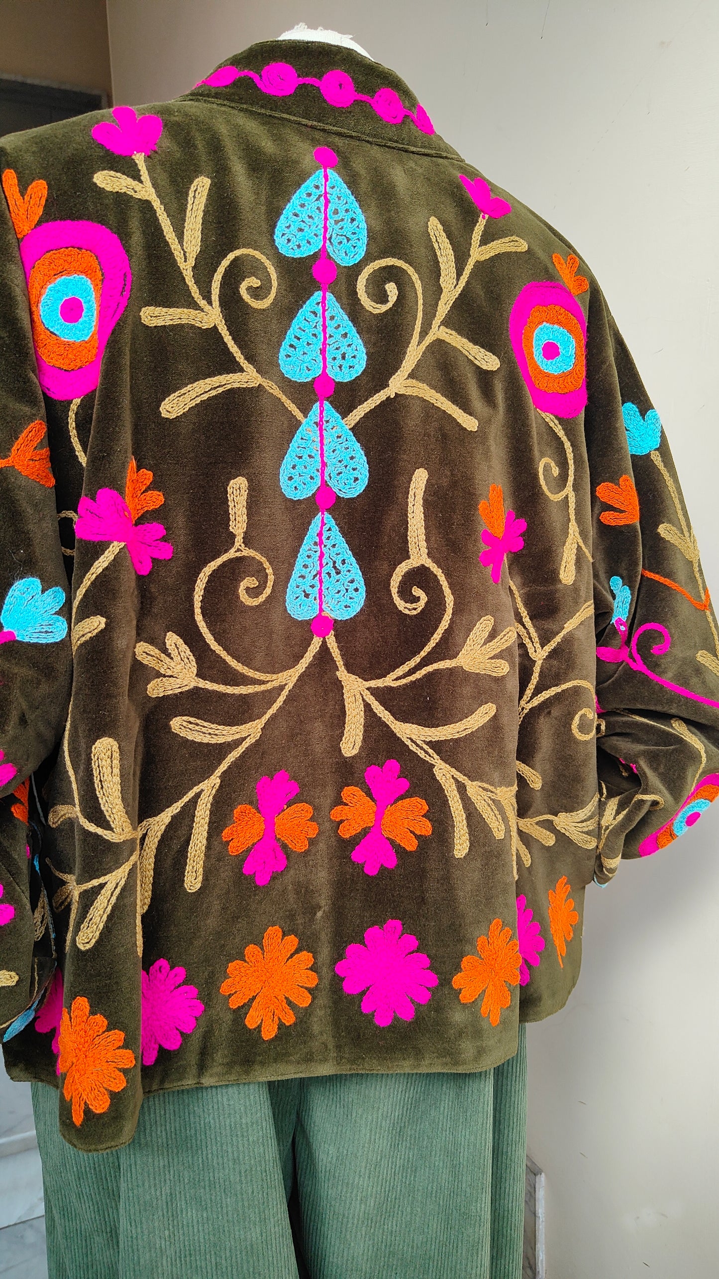 Giacca Boho con Tasche Laterali