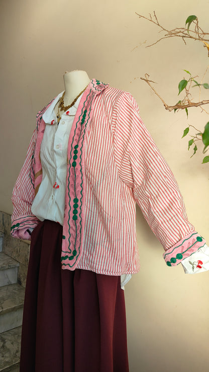 Giacca Boho con Tasche Laterali