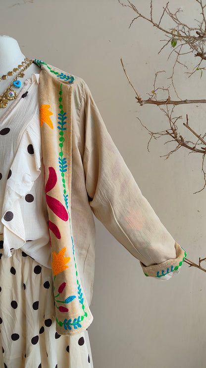 Giacca Boho con Tasche Laterali