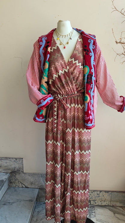 Giacca Boho con Tasche Laterali