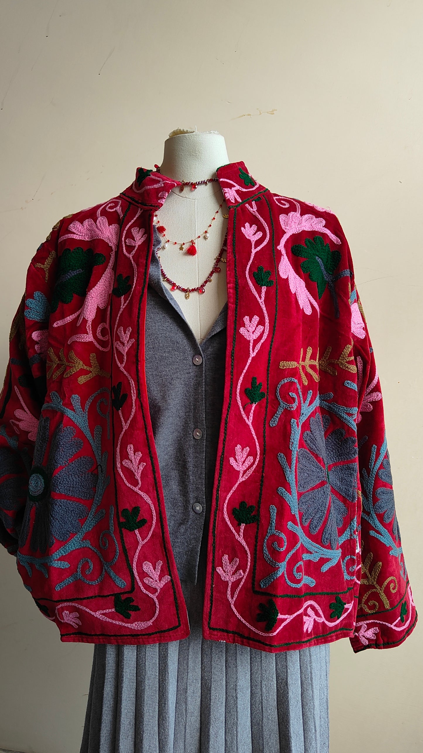 Giacca Boho con Tasche Laterali
