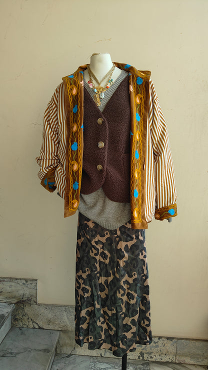 Giacca Boho con Tasche Laterali