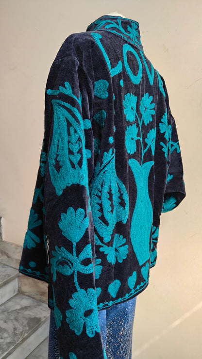 Giacca Boho con Tasche Laterali