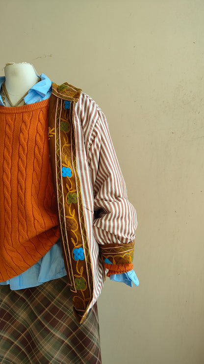 Giacca Boho con Tasche Laterali
