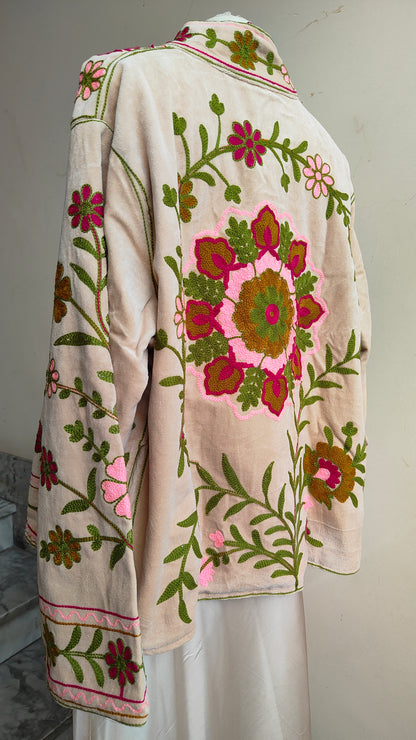 Giacca Boho con Tasche Laterali