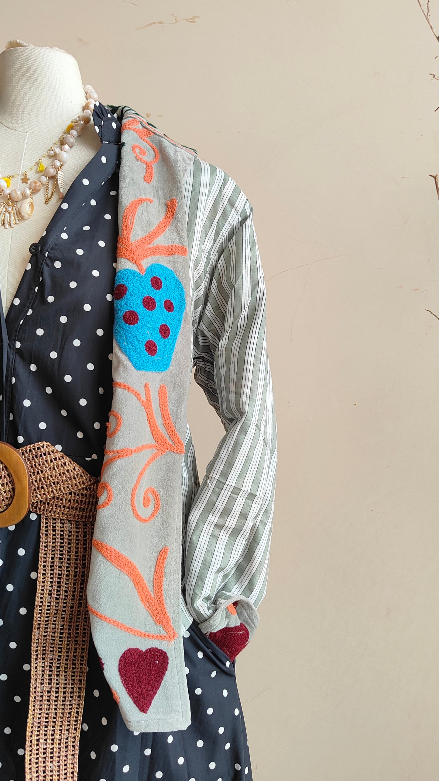 Giacca Boho con Tasche Laterali