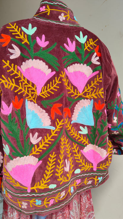 Giacca Boho con Tasche Laterali