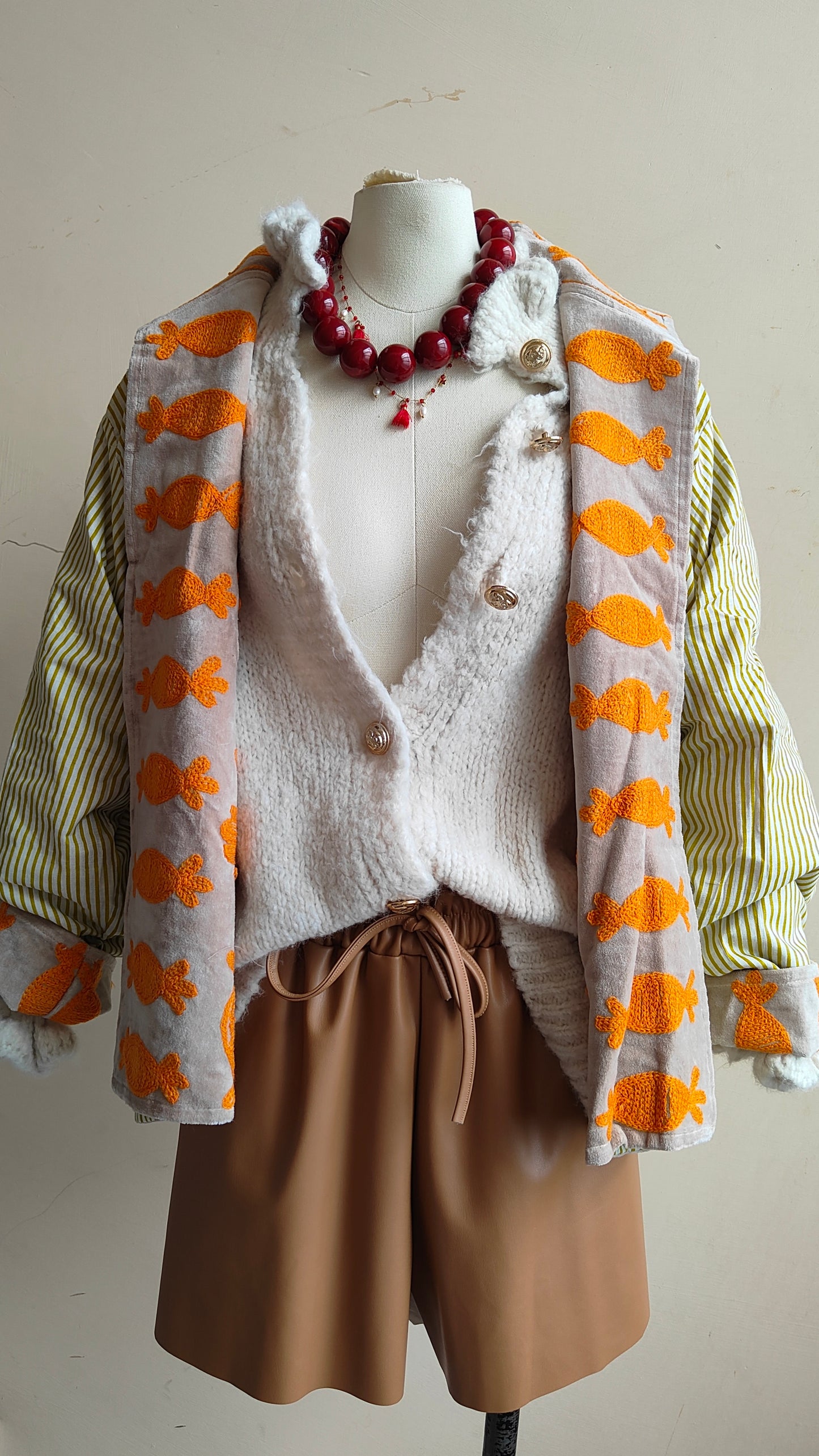 Giacca Boho con Tasche Laterali
