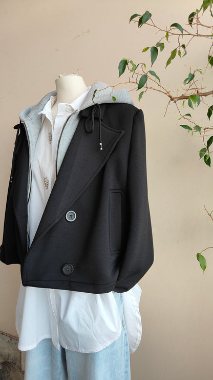 Giacca neoprene cappuccio