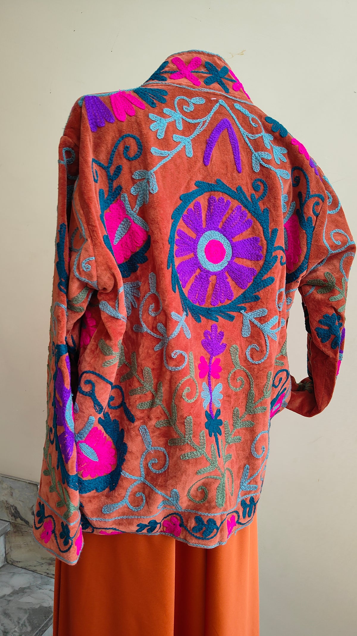 Giacca Boho con Tasche Laterali