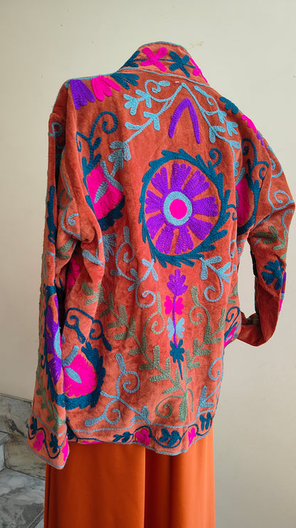 Giacca Boho con Tasche Laterali