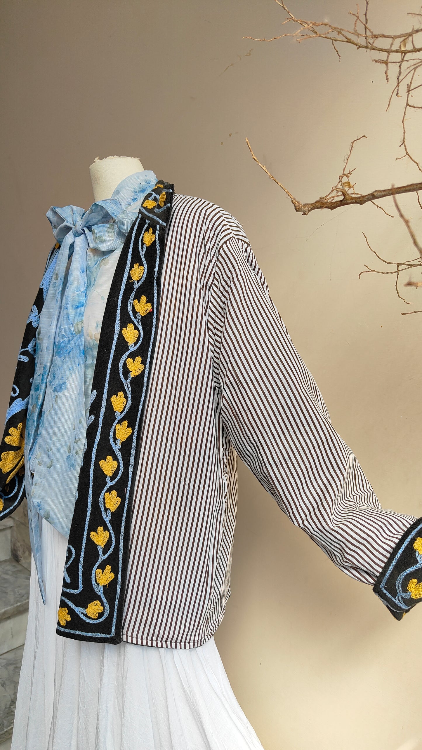 Giacca Boho con Tasche Laterali