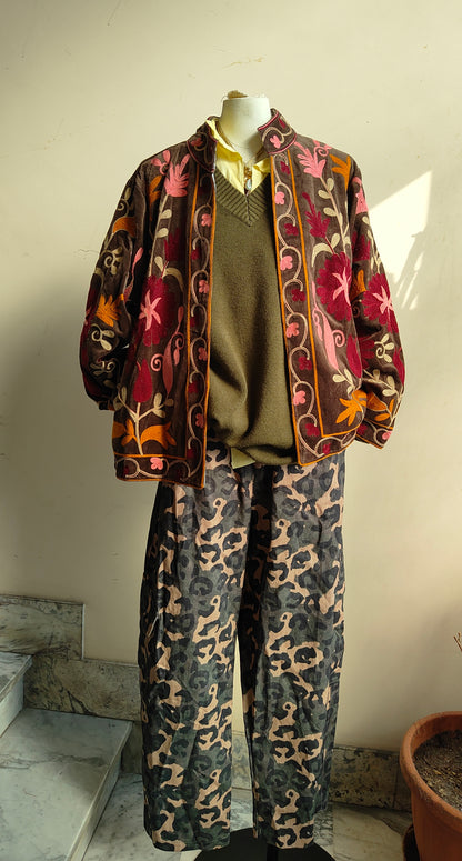 Giacca Boho con Tasche Laterali