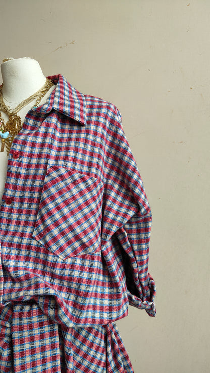 COMPLETO CHECK – CAMICIA & GONNA ASIMMETRICA