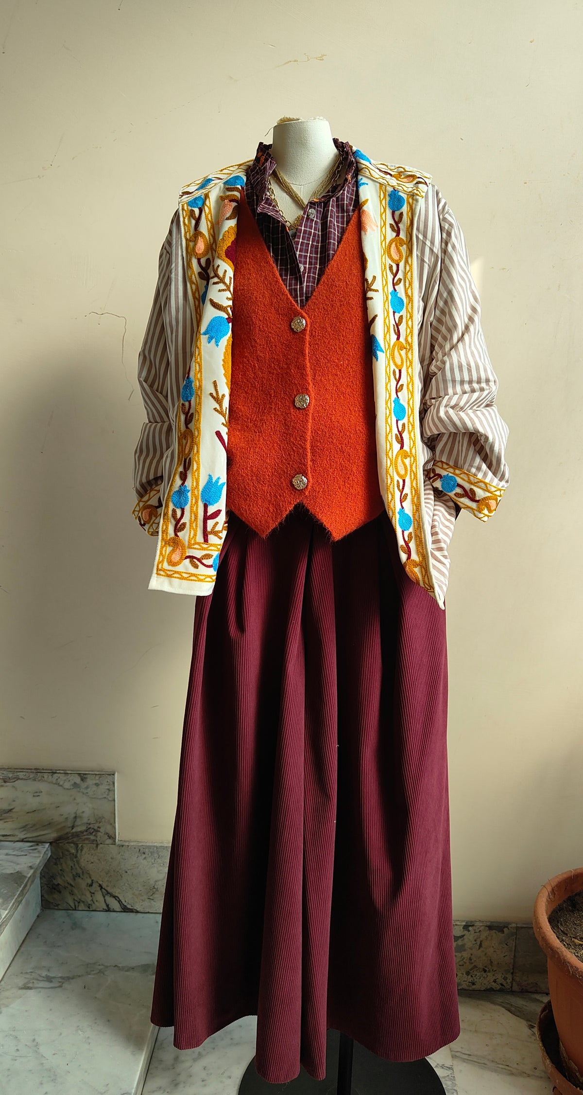 Giacca Boho con Tasche Laterali