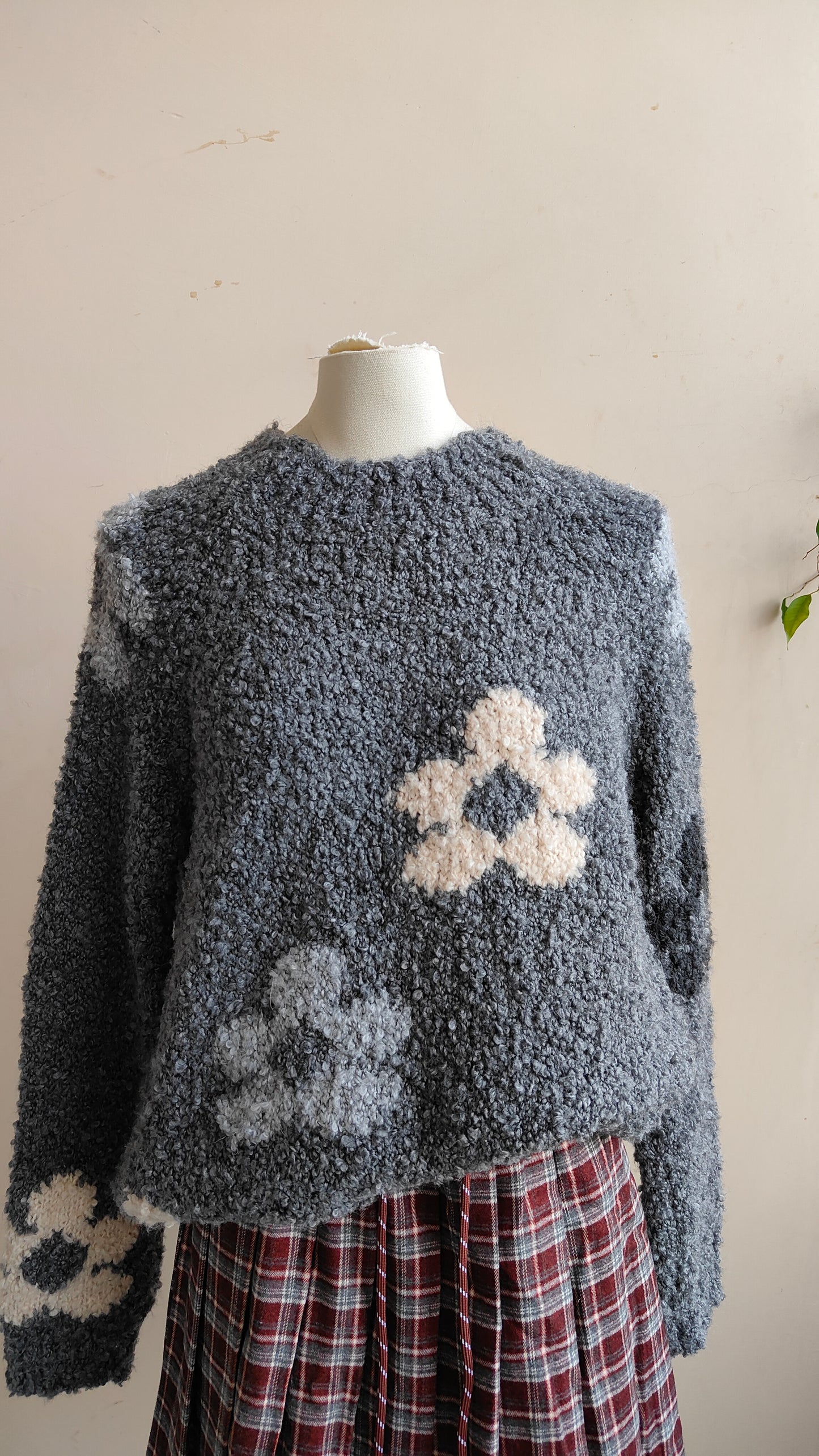 Pullover Teddy fiori