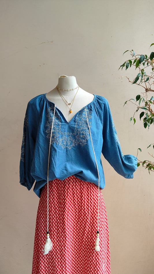 Blusa Ricamata Mirtilla