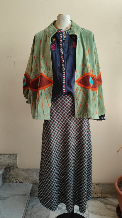 Giacca Boho con Tasche Laterali