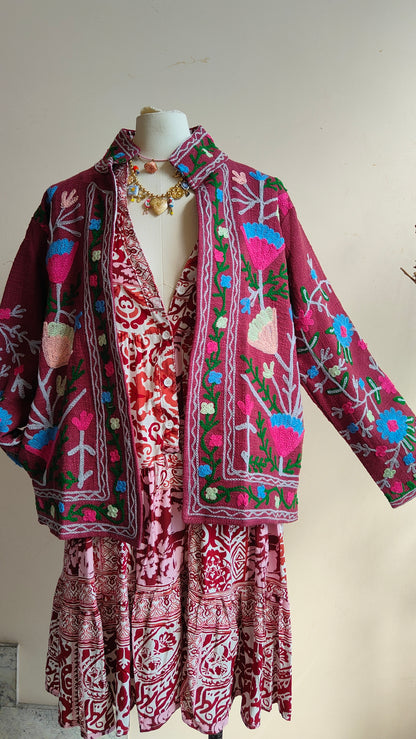 Giacca Boho tasche Canapa