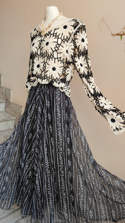 Maglia Intreccio Fiorito